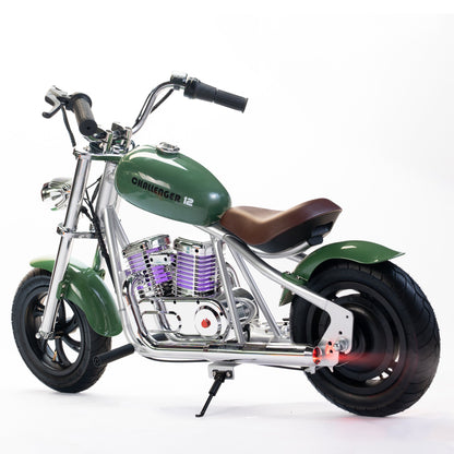 Mini Electric Dirt Bike Motorcycle for Kids with App, Speaker, Smoke, Lights - Challenger 12 Pro