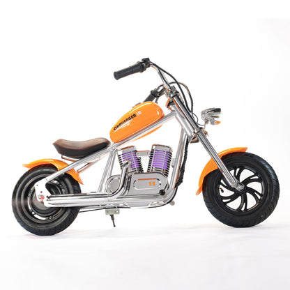 Mini Electric Dirt Bike Motorcycle for Kids with App, Speaker, Smoke, Lights - Challenger 12 Pro