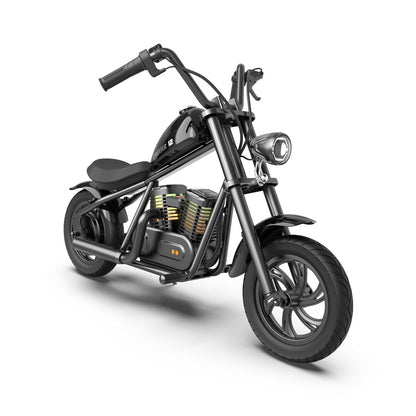 Mini Motorcycle Electric Bike with Bluetooth Speaker and LED Lights for Kids - Cruiser 12 Plus