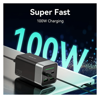 MOKiN 120W 4-Port Desktop USB-C Charging Station