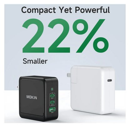 MOKiN 140W GaN Charger - Fast Charging for iPhones, Laptops, Tablets