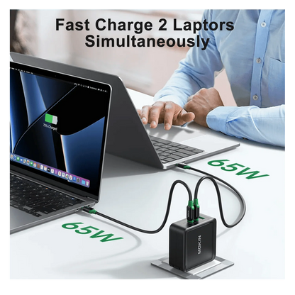 MOKiN 140W GaN Charger - Fast Charging for iPhones, Laptops, Tablets