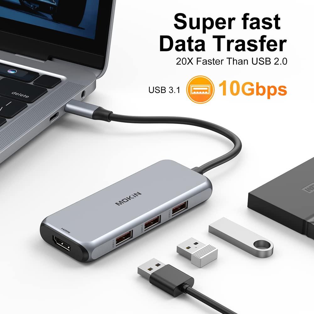 MOKiN 7 IN 1  USB-C to HDMI Adapter with 4K@60Hz
