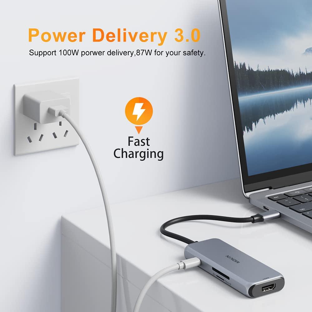 MOKiN 7 IN 1  USB-C to HDMI Adapter with 4K@60Hz