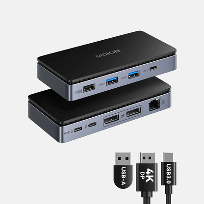 MOKiN 8 IN 1 USB-C Dock Dual 4K@60Hz DisplayPort