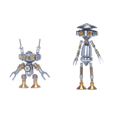 1 Piece Blind Box DIY Mini 3d Metal White Collar Mecha Model Office Series Building Kit
