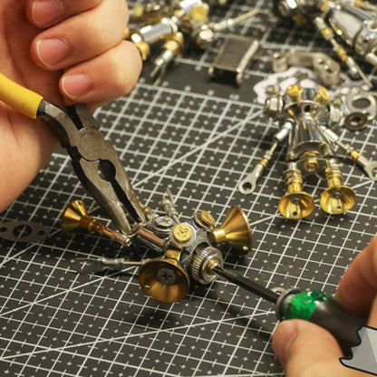 1 Piece Blind Box DIY Mini 3d Metal White Collar Mecha Model Office Series Building Kit