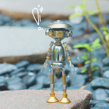 1 Piece Blind Box DIY Mini 3d Metal White Collar Mecha Model Office Series Building Kit
