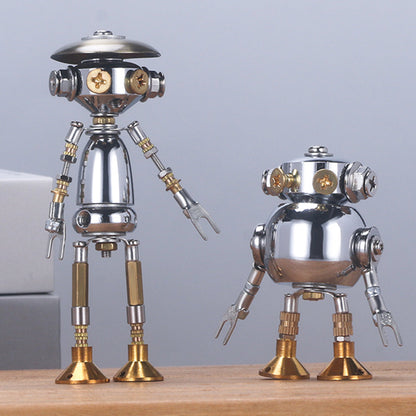 1 Piece Blind Box DIY Mini 3d Metal White Collar Mecha Model Office Series Building Kit