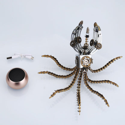 1060 قطعة من مجموعات نماذج الأخطبوط الميكانيكية Steampunk DIY مع مكبر صوت