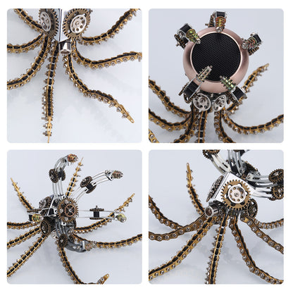 1060 قطعة من مجموعات نماذج الأخطبوط الميكانيكية Steampunk DIY مع مكبر صوت