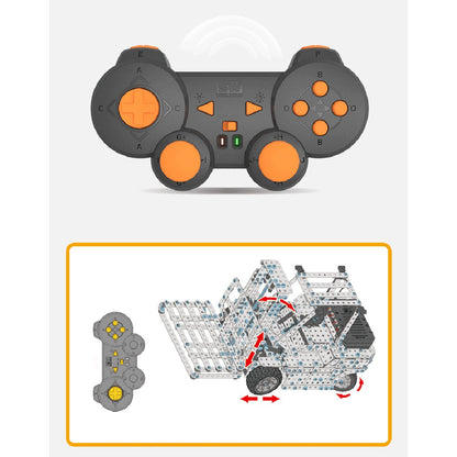 1400Pcs 2.4G Assembly Remote Control Metal Forklift Mechanical Scew Model Building Kit Puzzle