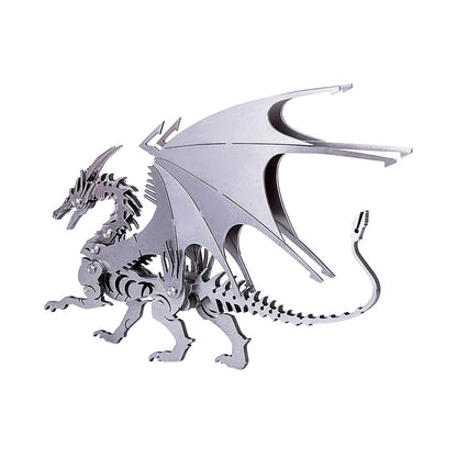 2pcs 3D Ice Dragon Flying Dragon DIY Assembled Metal Model Puzzle Toys