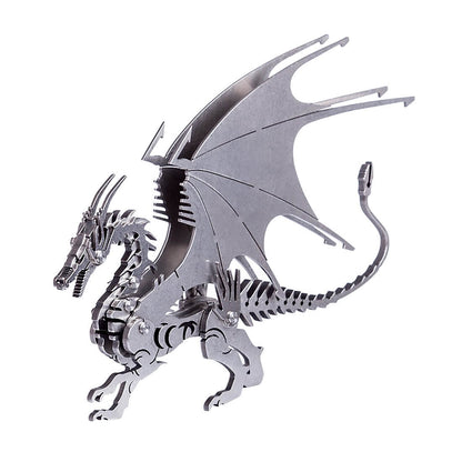 2pcs 3D Ice Dragon Flying Dragon DIY Assembled Metal Model Puzzle Toys