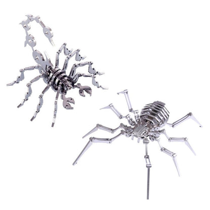 2pcs Little Scorpion & Spider King DIY Stainless Steel Metal Puzzle Model
