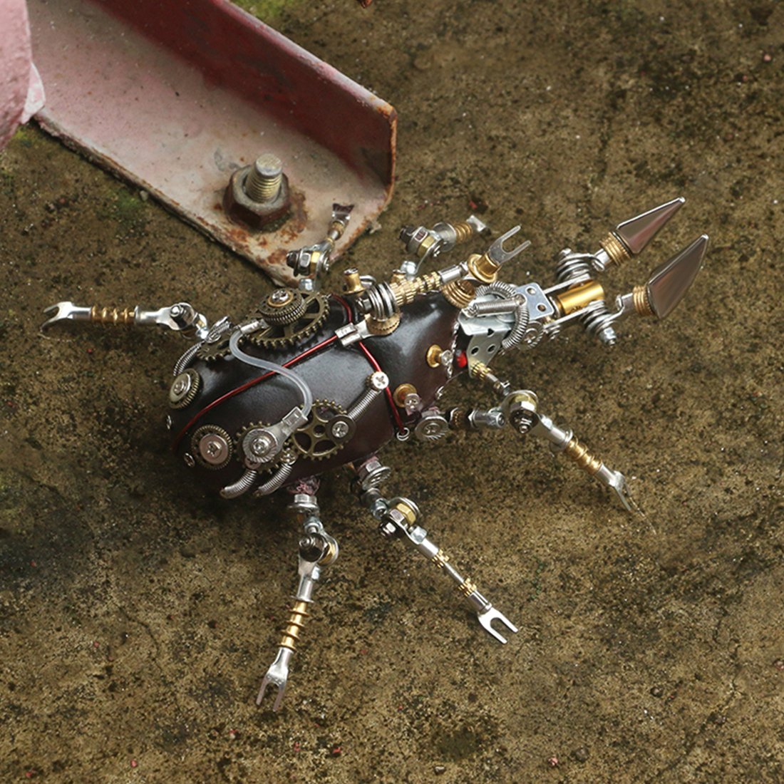 324Pcs Metal 3D DIY Mechanical Assembly Trypoxylus Dichotomus Insect Model