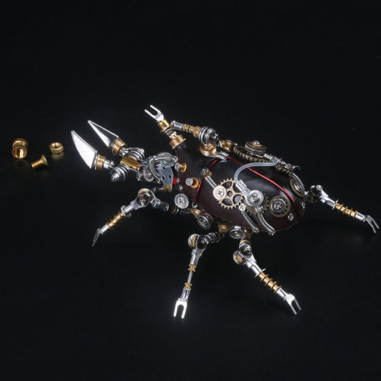324Pcs Metal 3D DIY Mechanical Assembly Trypoxylus Dichotomus Insect Model