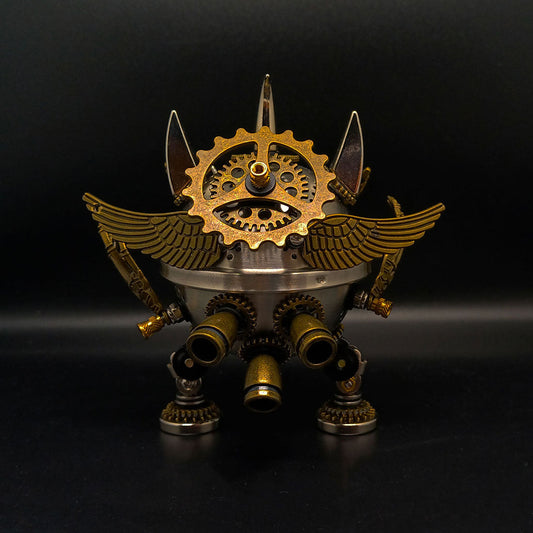 3D Steampunk Metal Little Evil Soldier Mecha With Spear Model Kit Assembly Aromatherapy box