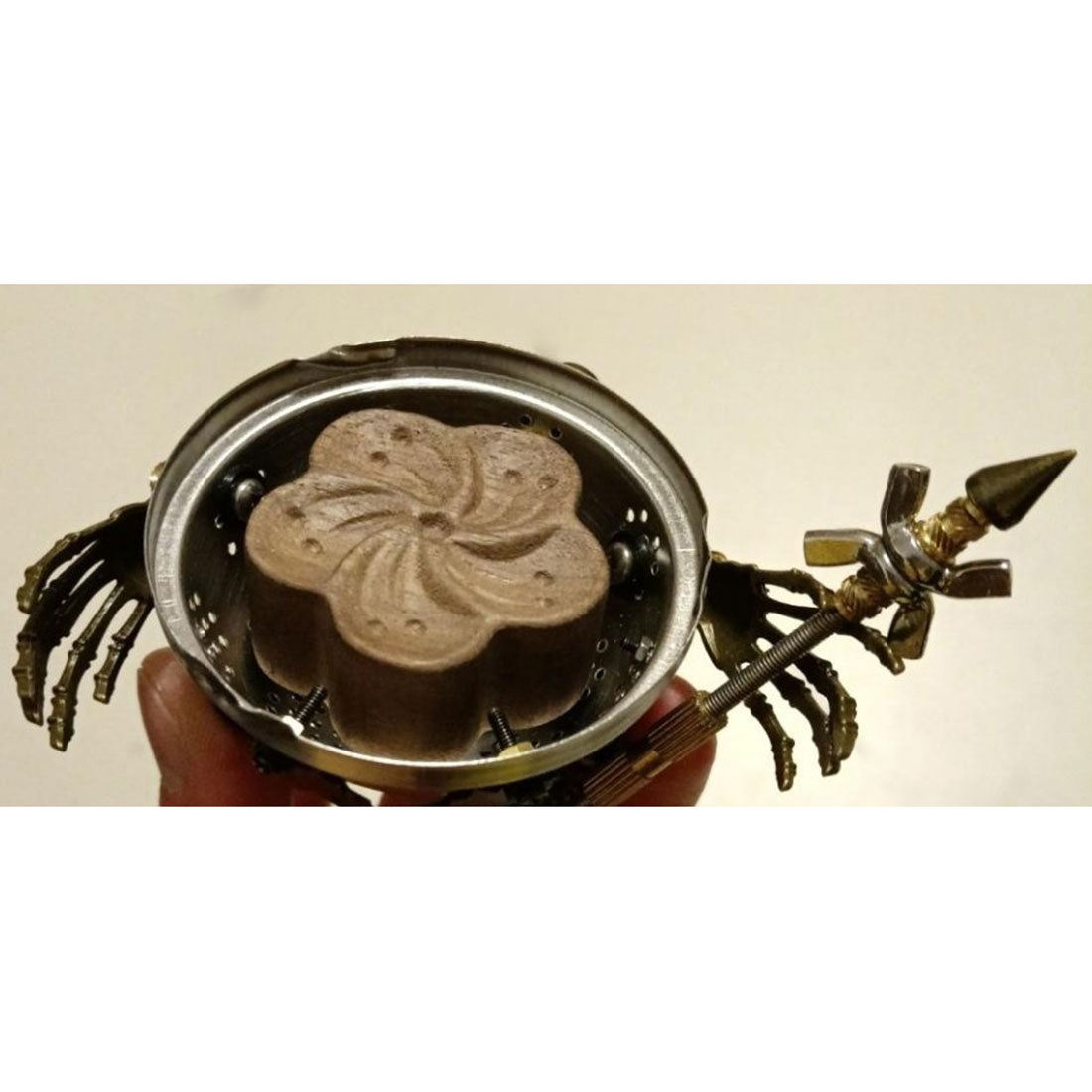 3D Steampunk Metal Little Evil Soldier Mecha With Spear Model Kit Assembly Aromatherapy box
