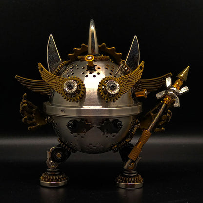 3D Steampunk Metal Little Evil Soldier Mecha With Spear Model Kit Assembly Aromatherapy box