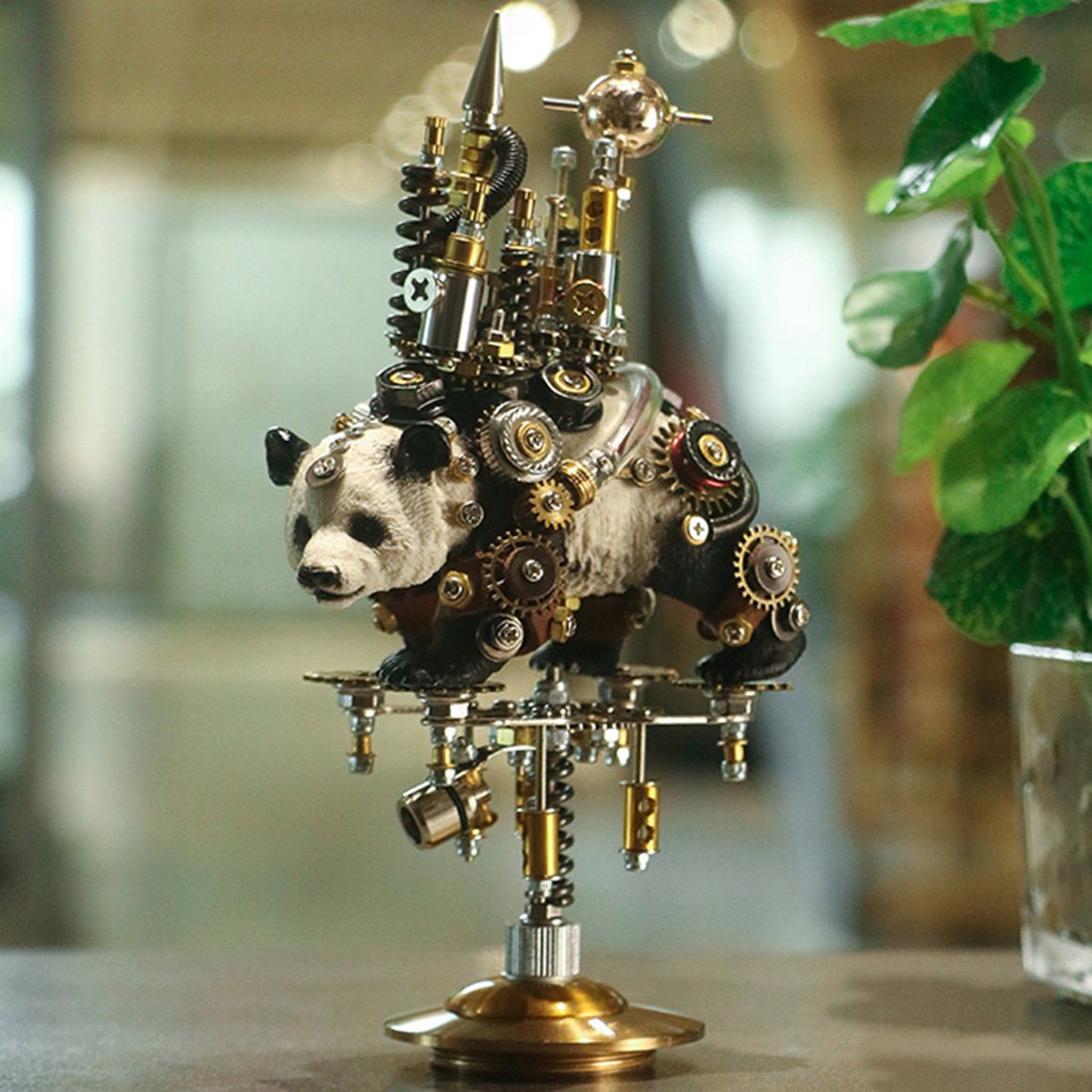 3Pcs Set DIY Metal Assembly Panda Series Model Kit for Home Collection Decor