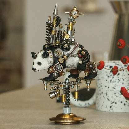 3Pcs Set DIY Metal Assembly Panda Series Model Kit for Home Collection Decor