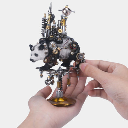 3Pcs Set DIY Metal Assembly Panda Series Model Kit for Home Collection Decor