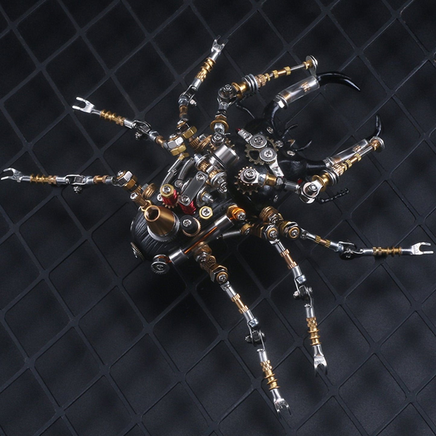 406Pcs Metal Assembly 3D Lucanidae Stag Beetle Insect Mechanical Model
