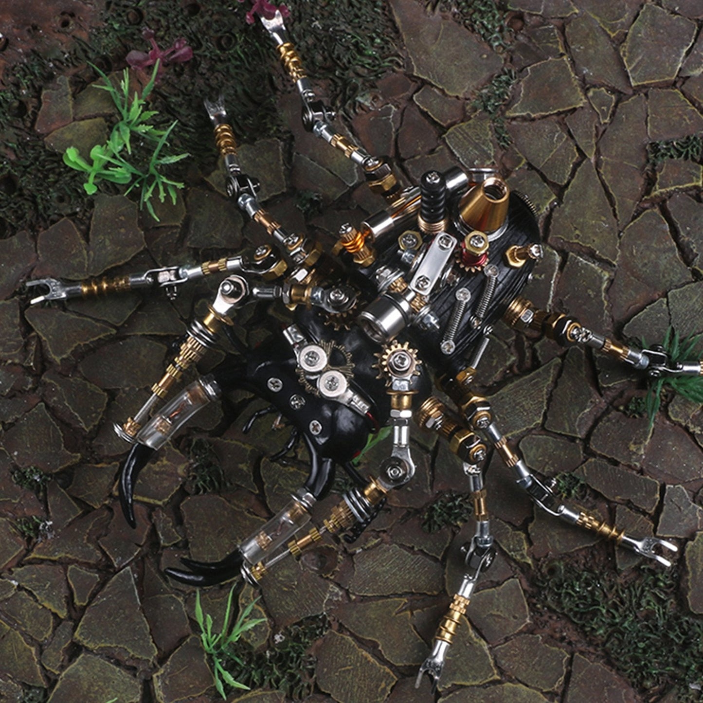 406Pcs Metal Assembly 3D Lucanidae Stag Beetle Insect Mechanical Model