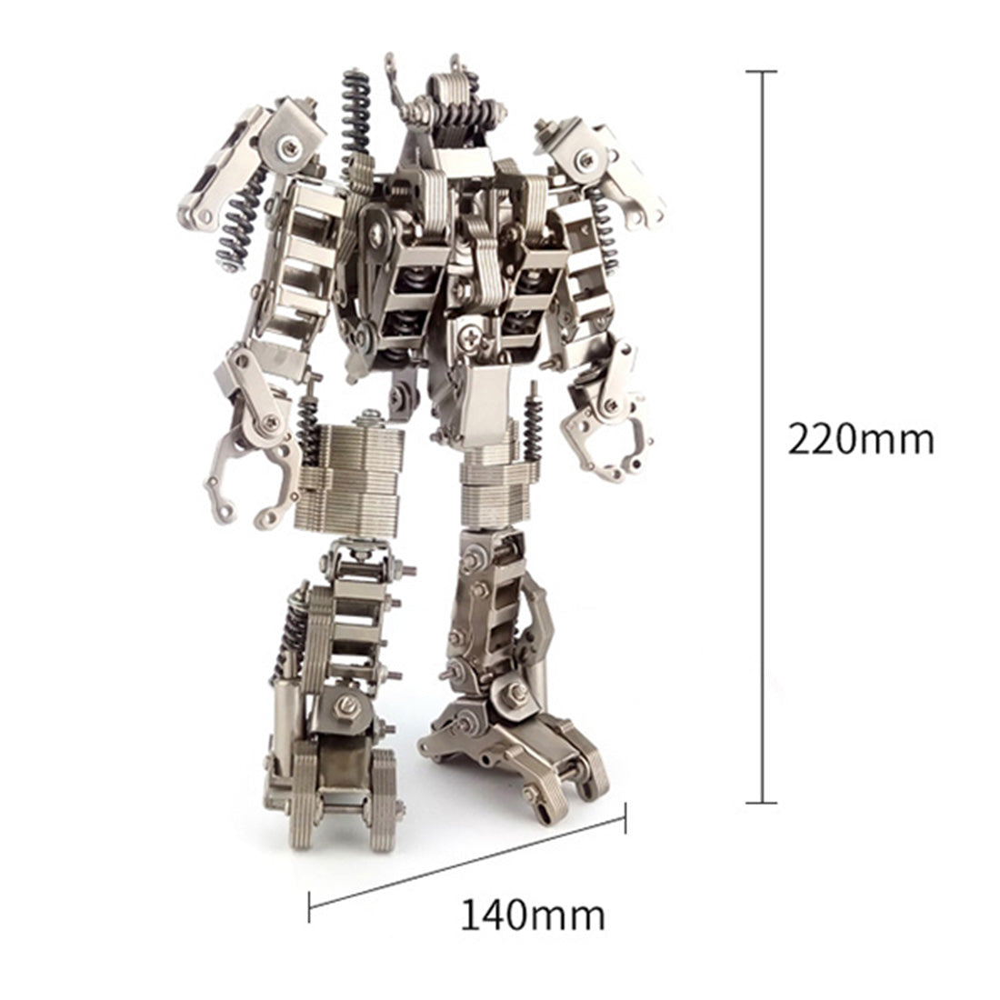 415Pcs 2in1 Metal Deformable Lion Mecha Puzzle Assembly Model Building Kit Age 14+