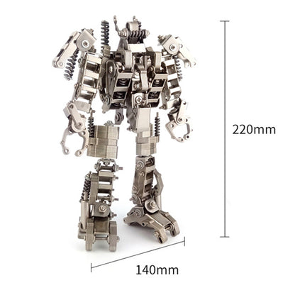 415Pcs 2in1 Metal Deformable Lion Mecha Puzzle Assembly Model Building Kit Age 14+