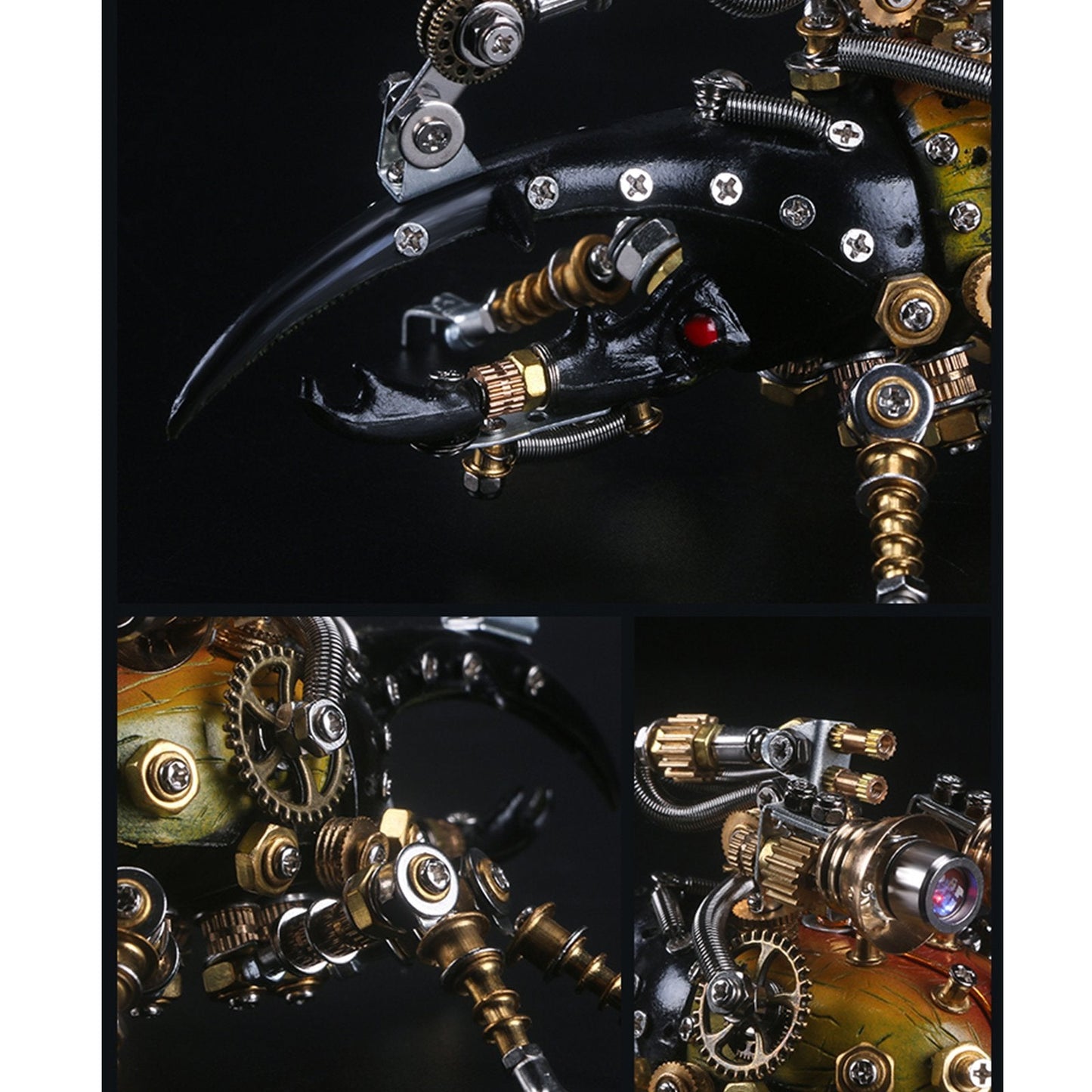 417Pcs Metal 3D DIY Mechanical Assembly Eastern Dynastes Tityus Insect Model Kit