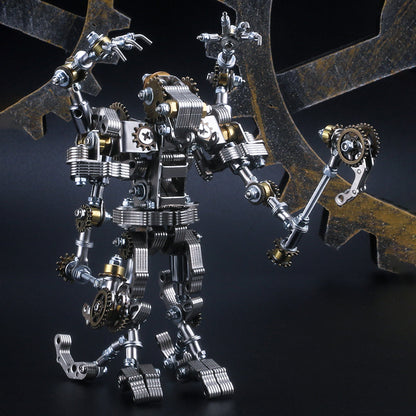 434Pcs Mecha Priest with Cog Axe DIY 3D Metal Assembly Model Kit 2-in-1 Phone Holder