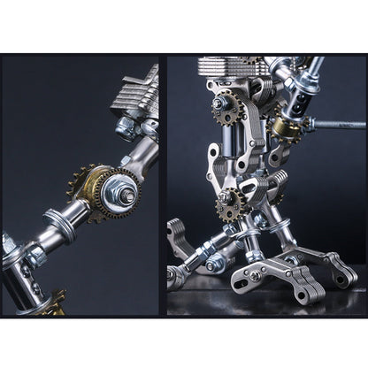 434Pcs Mecha Priest with Cog Axe DIY 3D Metal Assembly Model Kit 2-in-1 Phone Holder