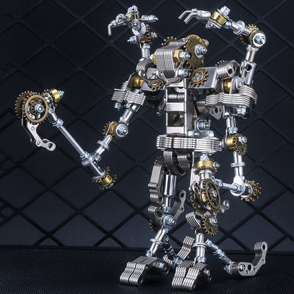 434Pcs Mecha Priest with Cog Axe DIY 3D Metal Assembly Model Kit 2-in-1 Phone Holder