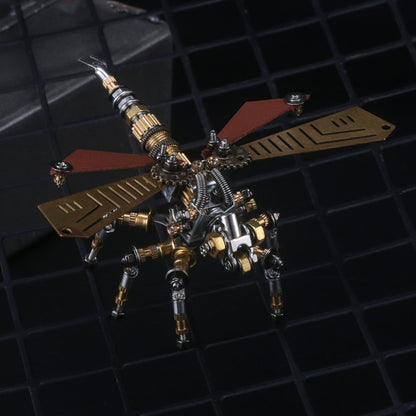 4pcs 3D DIY Metal Mechanical Dragonfly Firefly Wasp Termite Insects Assembly Model Set