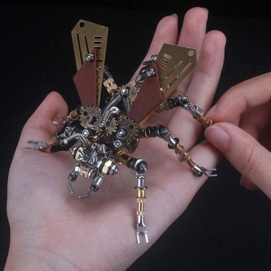 4pcs 3D DIY Metal Mechanical Dragonfly Firefly Wasp Termite Insects Assembly Model Set