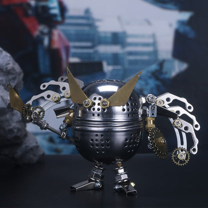 4pcs Set 3D Assembly Mini Mecha Soldier Figure DIY Metal Mechanical Puzzle Model Kit Toys