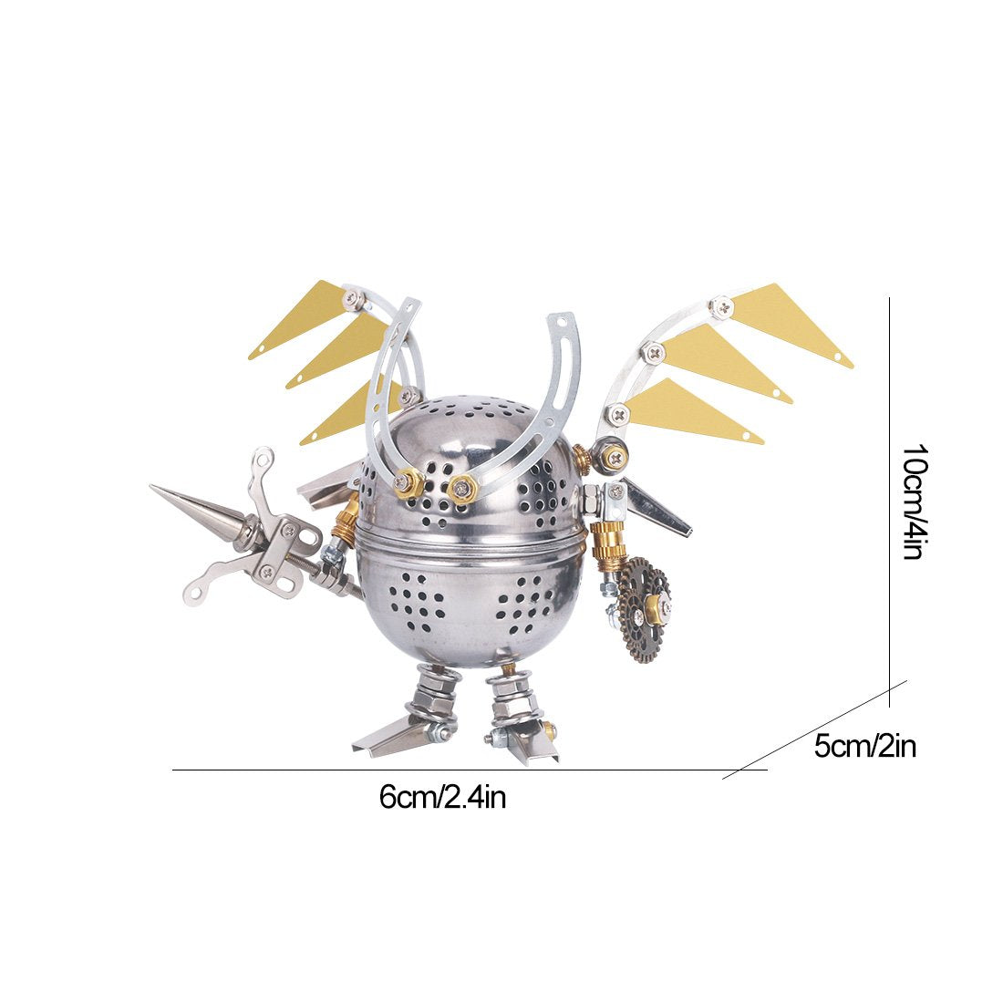 4pcs Set 3D Assembly Mini Mecha Soldier Figure DIY Metal Mechanical Puzzle Model Kit Toys