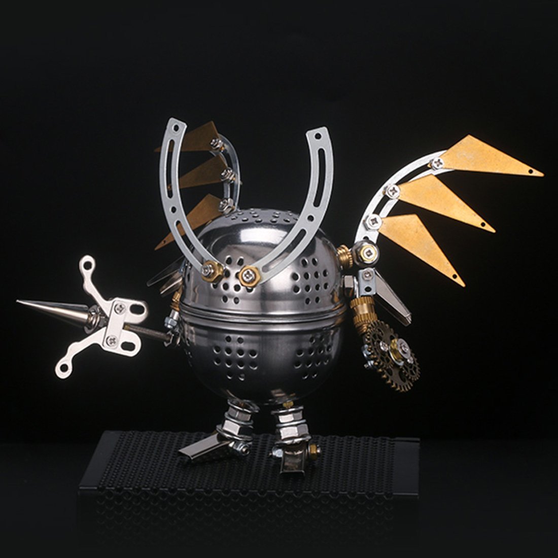 4pcs Set 3D Assembly Mini Mecha Soldier Figure DIY Metal Mechanical Puzzle Model Kit Toys