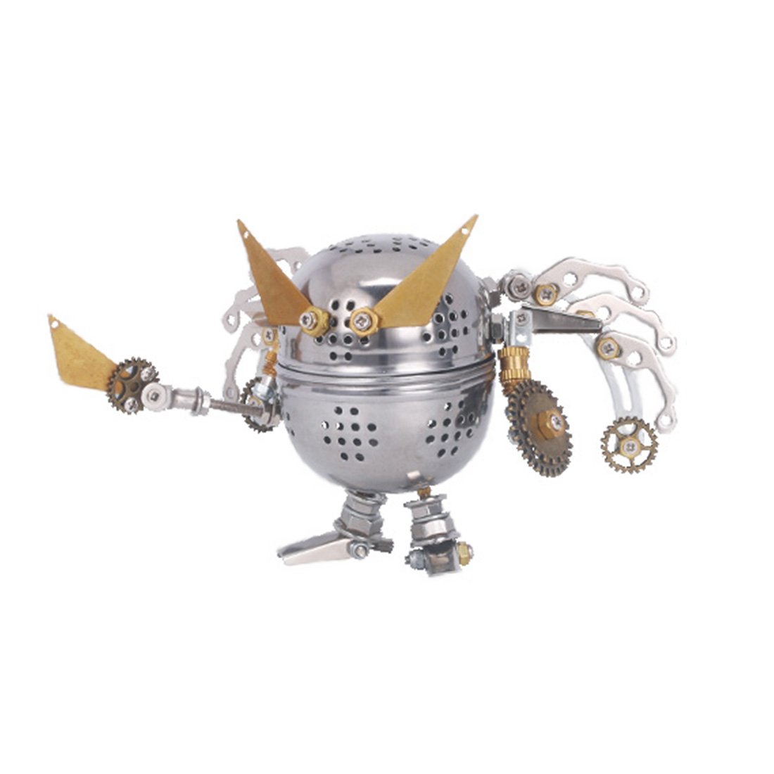 4pcs Set 3D Assembly Mini Mecha Soldier Figure DIY Metal Mechanical Puzzle Model Kit Toys