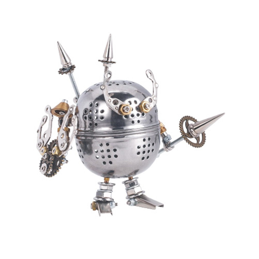 4pcs Set 3D Assembly Mini Mecha Soldier Figure DIY Metal Mechanical Puzzle Model Kit Toys