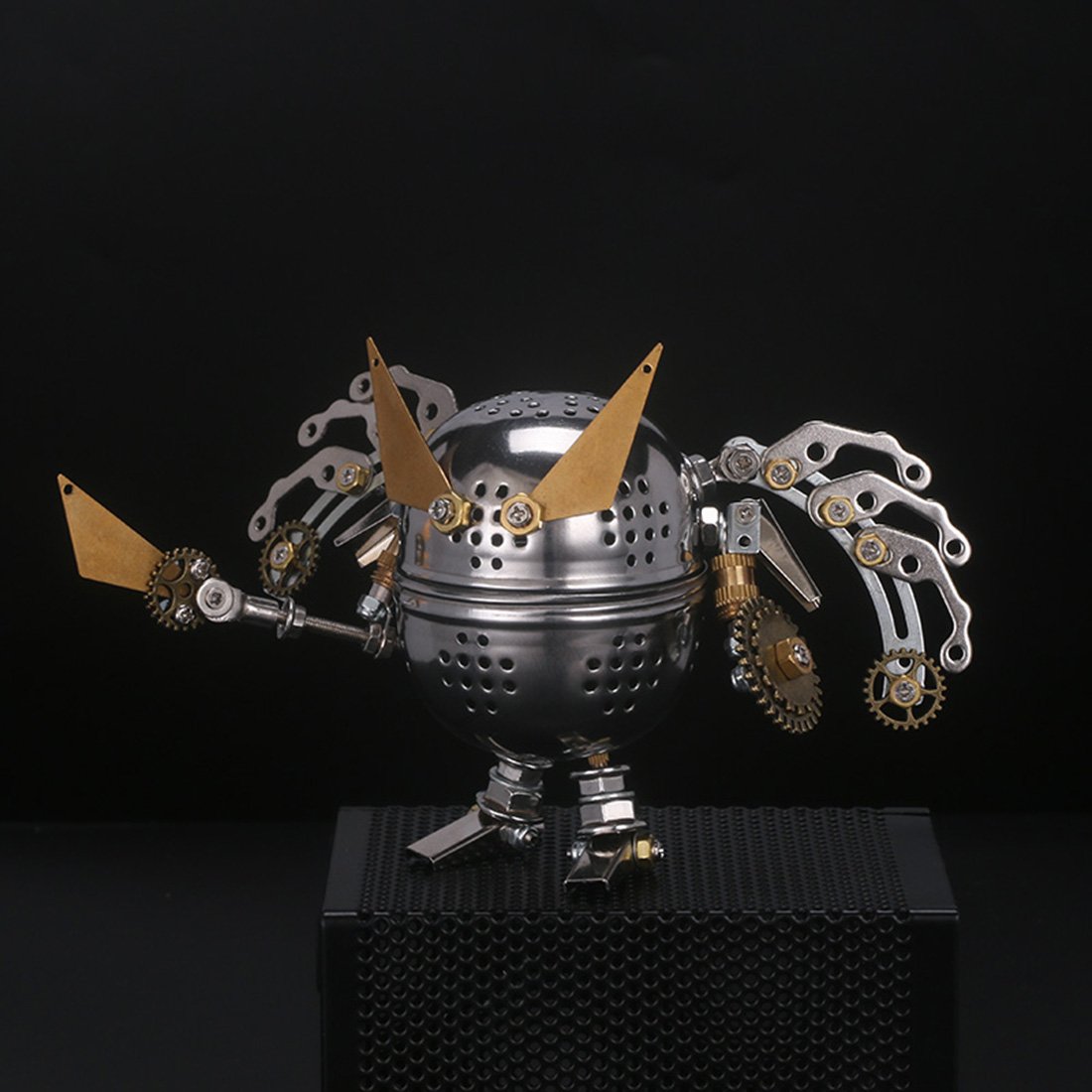 4pcs Set 3D Assembly Mini Mecha Soldier Figure DIY Metal Mechanical Puzzle Model Kit Toys