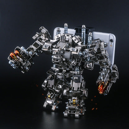 521Pcs 2in1 Multi-funtional Metal Snipper Mecha Soldier 3D Model Building Kit Assembly Phone Holder