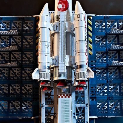 72PCS+ 3D Metal DIY Spacecraft Model The Long March 5
