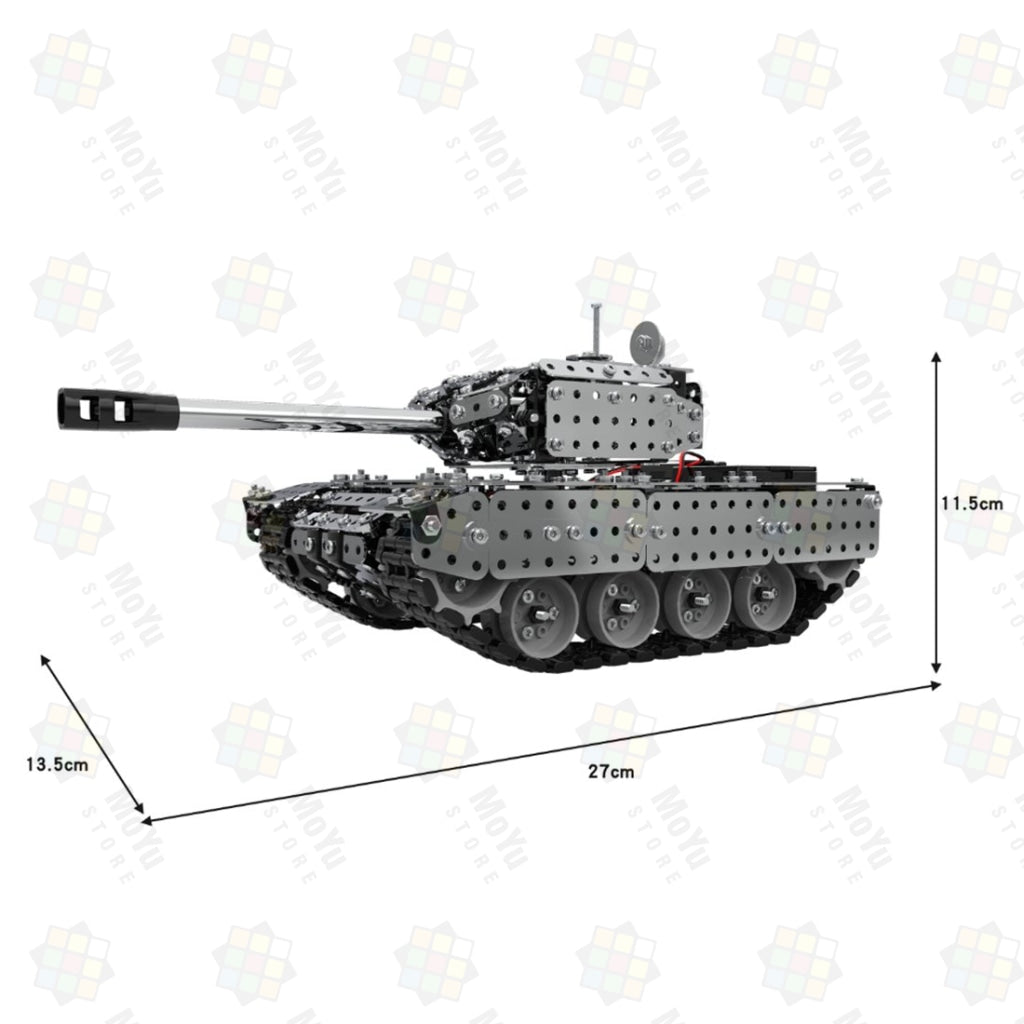 952Pcs DIY Assembly Metal  2.4G RC Tank Military Model Puzzle Toy
