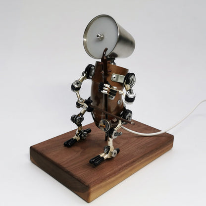 Steampunk Style Assembled 3D Metal Musician Bassists Model Lamp 2-IN-1Desk Decor  Crafts