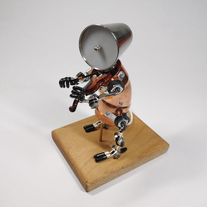 Steampunk Style Assembled 3D Metal Musician Bassists Model Lamp 2-IN-1Desk Decor  Crafts