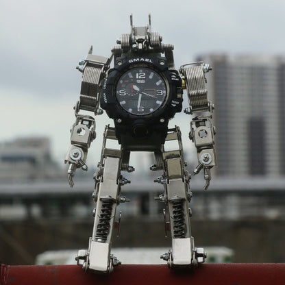 DIY Metal Assembly Robot Mecha Model 3D Puzzle Kits with Watch