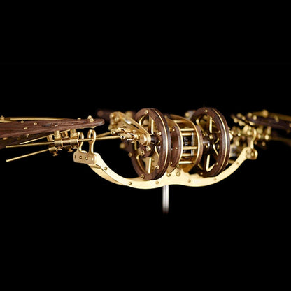 Rompecabezas mecánico dinámico coleccionable de libélula misteriosa de metal y madera en 3D.